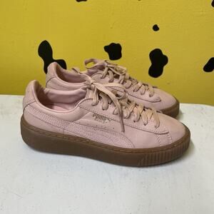 Puma Sneakers Womens Size 8 Shoes Trainers Platform Pink Gum Sole Streetwear